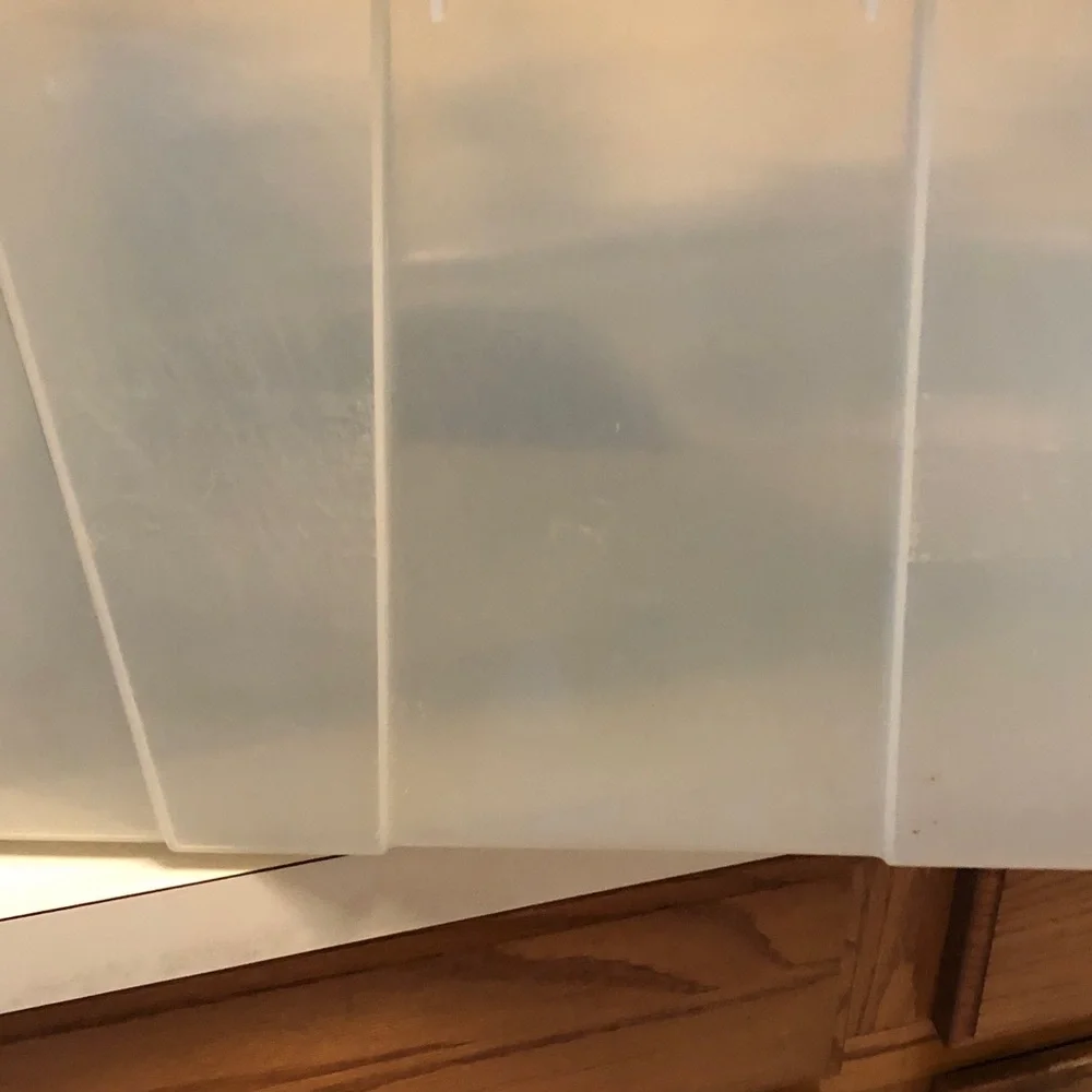 Clear Plastic Storage Tote with Label